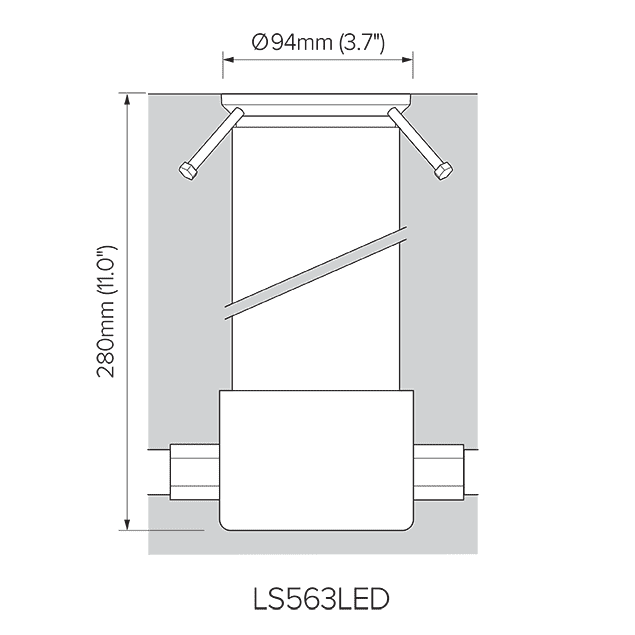 2 x 1/2" NPT adapter for LS563LED.